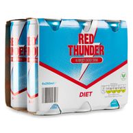 Energy Drink Sugar Free 6x250ml Red Thunder